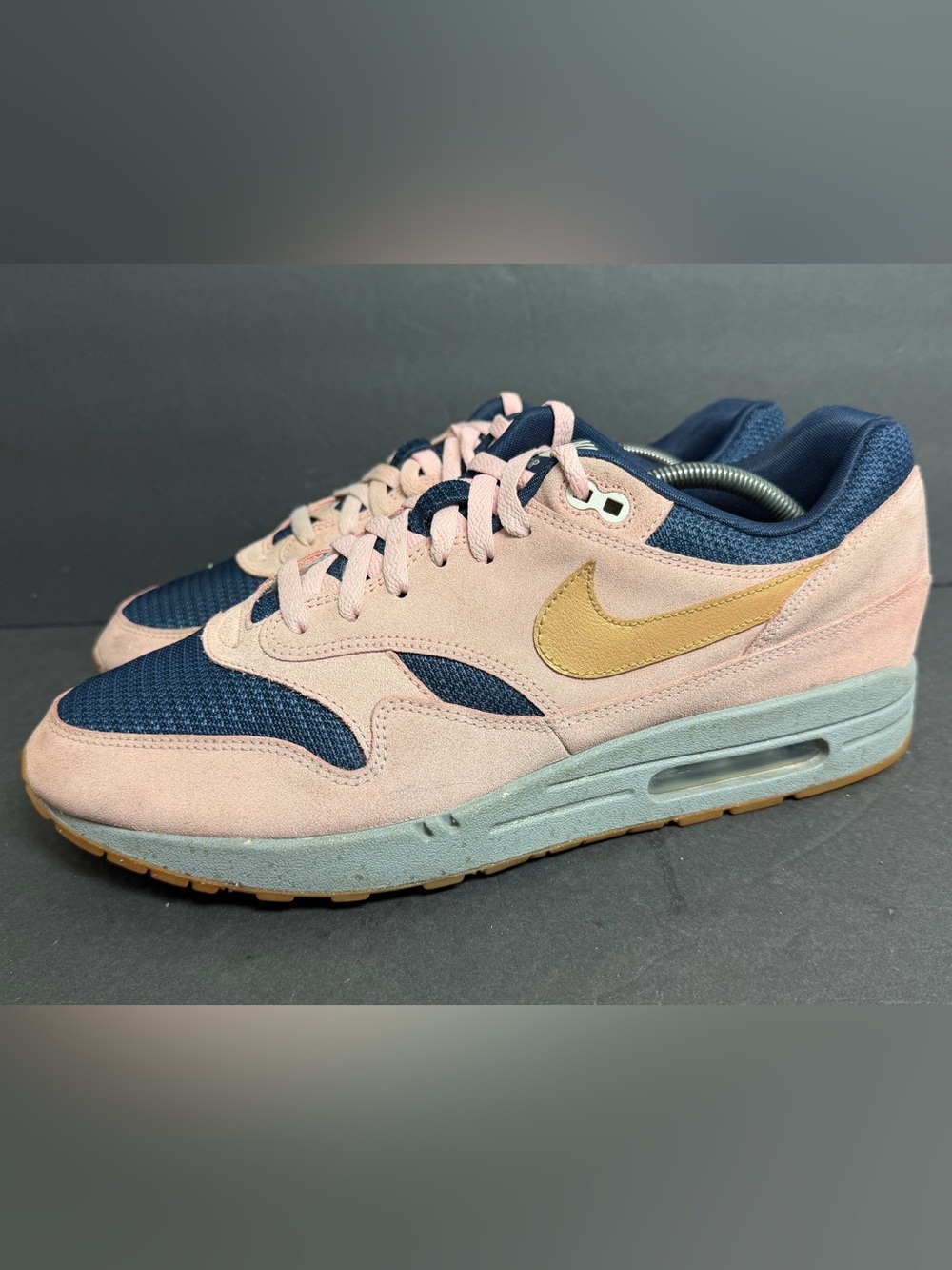 Nike Air Max 1 ID By You Pastel Pink/Navy Men’s 13 943756-901 NICE